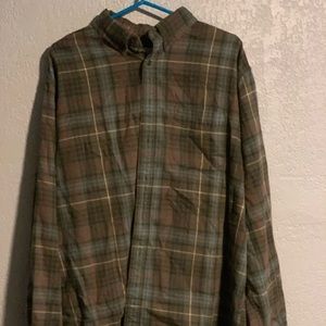 Mens X-Large XL L.L.Bean long sleeve button up shirt flannel